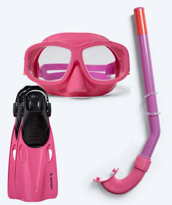 Watery snorkel set for juniors (8-15) - Wyre/Masika - Purple/pink