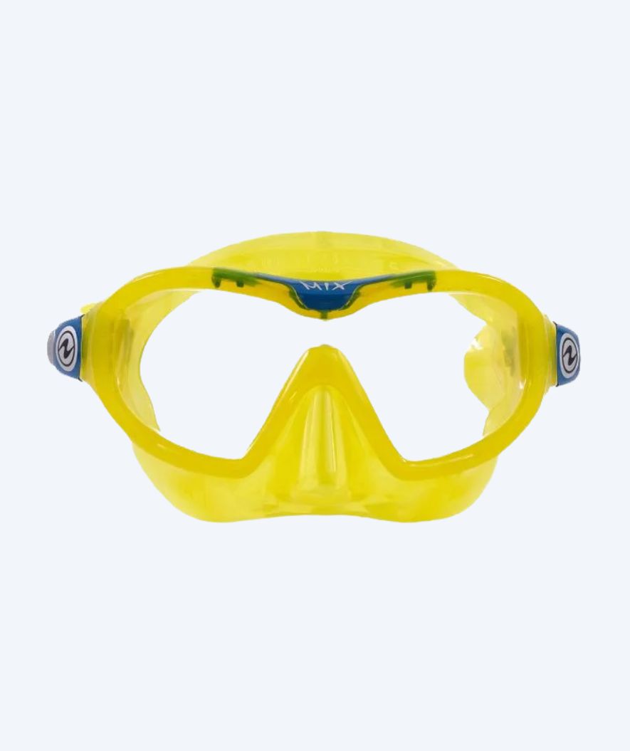 Aqualung diving mask for kids - Mix Junior - Yellow/petrol