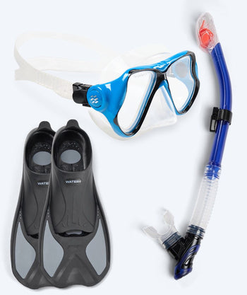Watery snorkel set for adults - Pike/Hudson - Blue