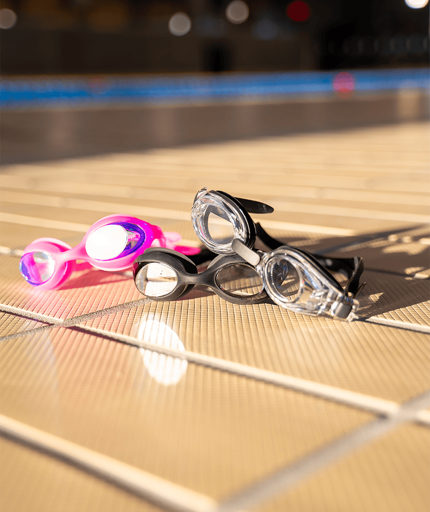 Watery farsighted prescription swim goggles for kids 2.0 to 4.0 Baffin Black