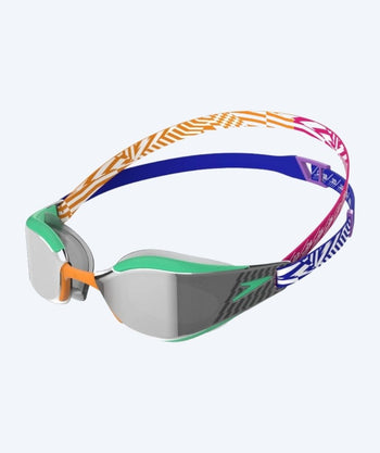 Speedo Elite swimming goggles - Fastskin Hyper Elite Mirror - Green/Orange