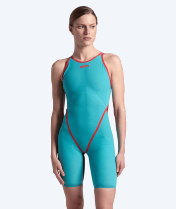 Arena racing swimsuit for women - Carbon Core FX - Turquoise/Red