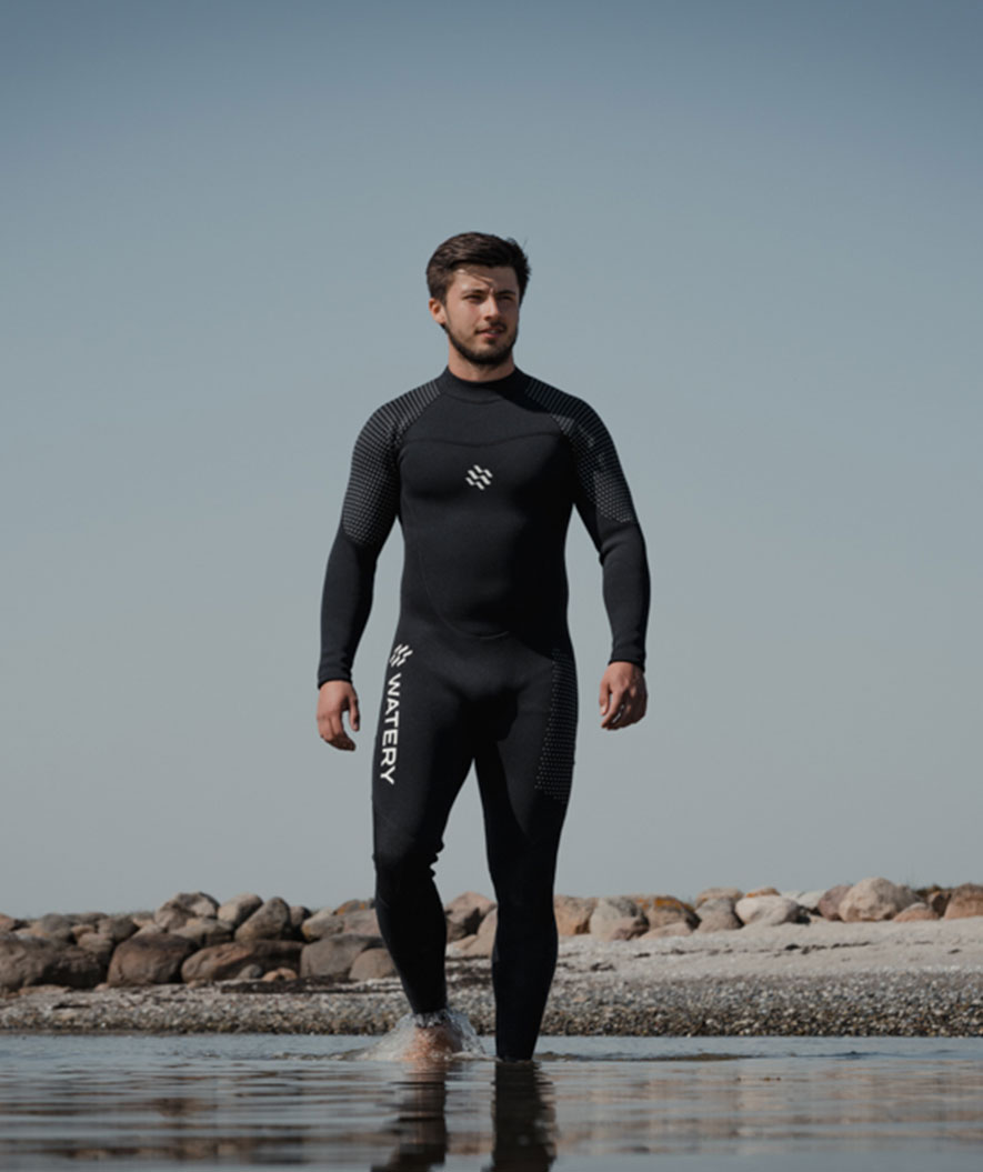 Watery wetsuit for men - Hedgehog (3mm) - Black