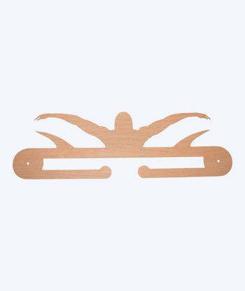Watery medal holder for swimming (Butterfly) - Wood