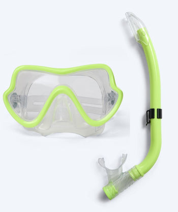 Watery Combo snorkel set for Juniors (8-15) - Trigger - Yellow