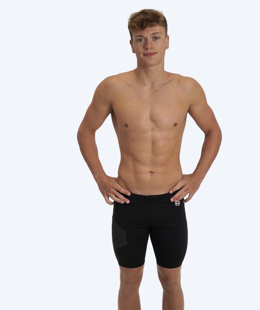 Watery long swim trunks for men - Surfy Eco - Grey Corner