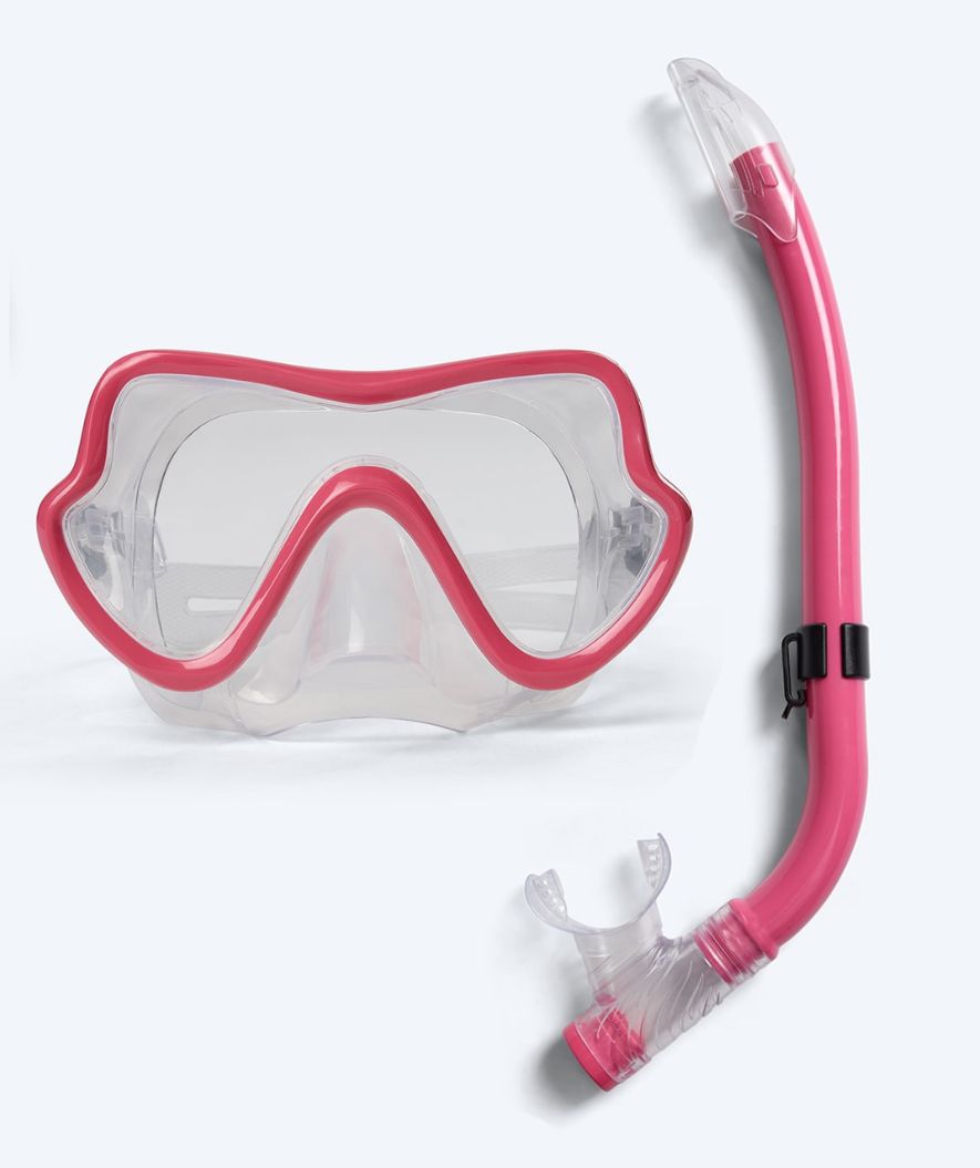 Watery Combo snorkel set for junior (8-15) - Trigger - Red