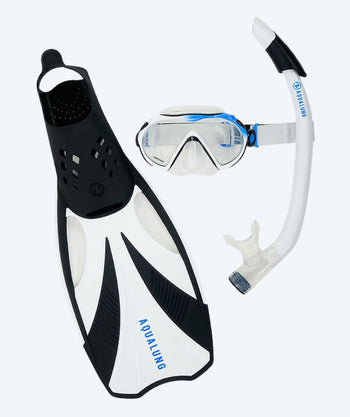 Aqualung snorkel set for adults - Compass - Black/white