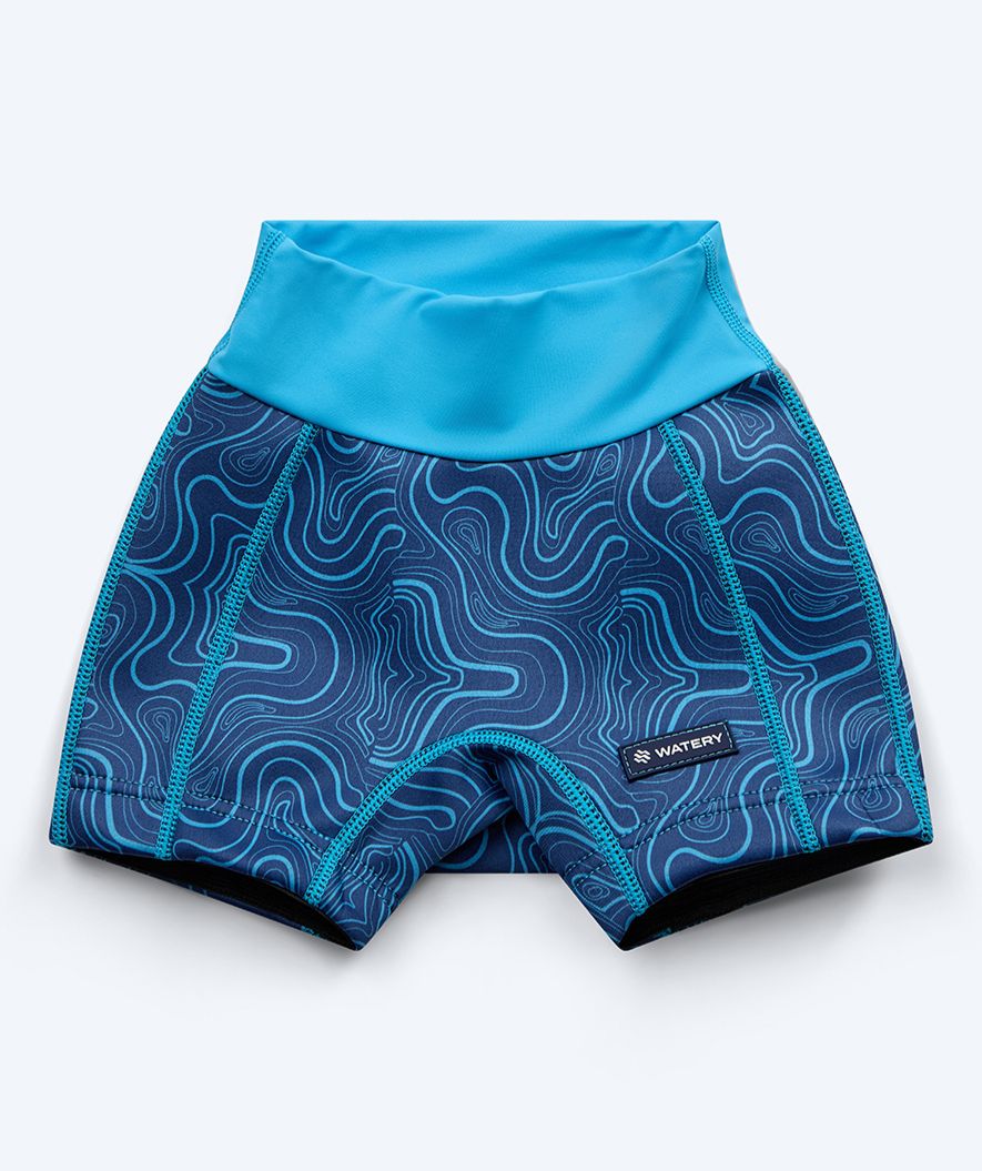 Watery blebadebukser til børn - Thetis Youngster - Blå