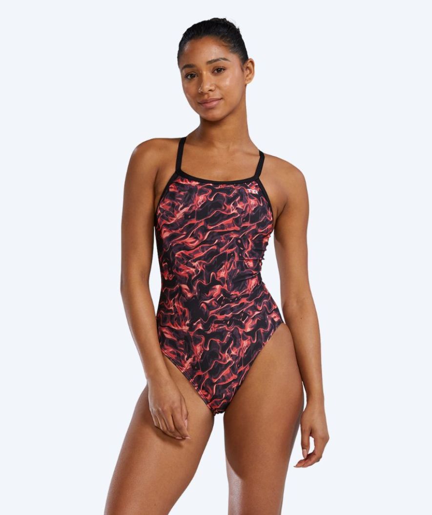 TYR swimsuit for women - Durafast Energia Diamondfit - Red/black
