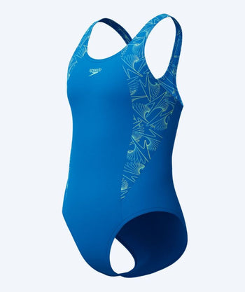 Speedo swimsuit for girls - Hyperboom Splice Muscleback - Light blue