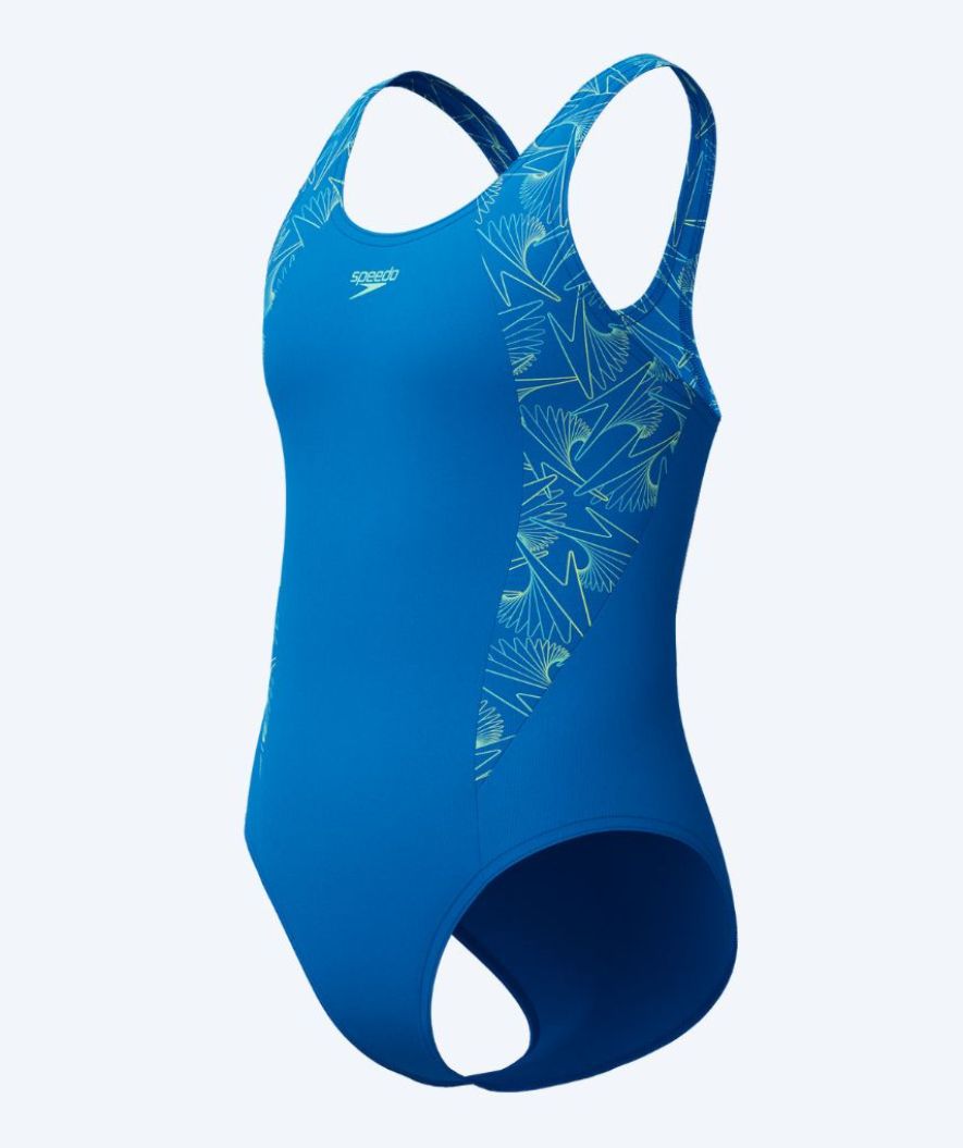 Speedo swimsuit for girls - Hyperboom Splice Muscleback - Light blue
