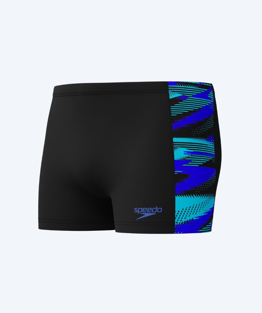 Speedo trunks for men - Hyperboom Panel - Black/blue