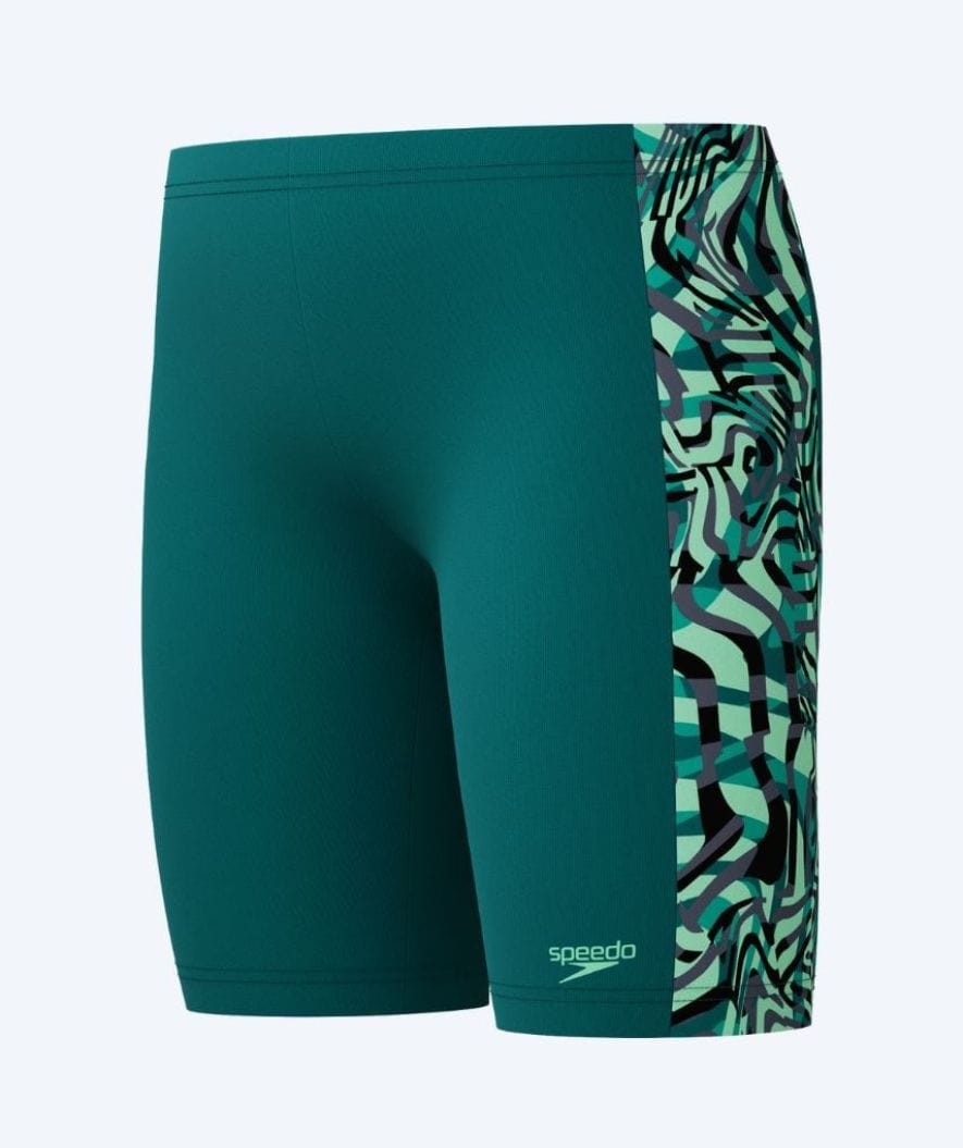 Speedo jammer for boys - Digital Panel - Green/Black