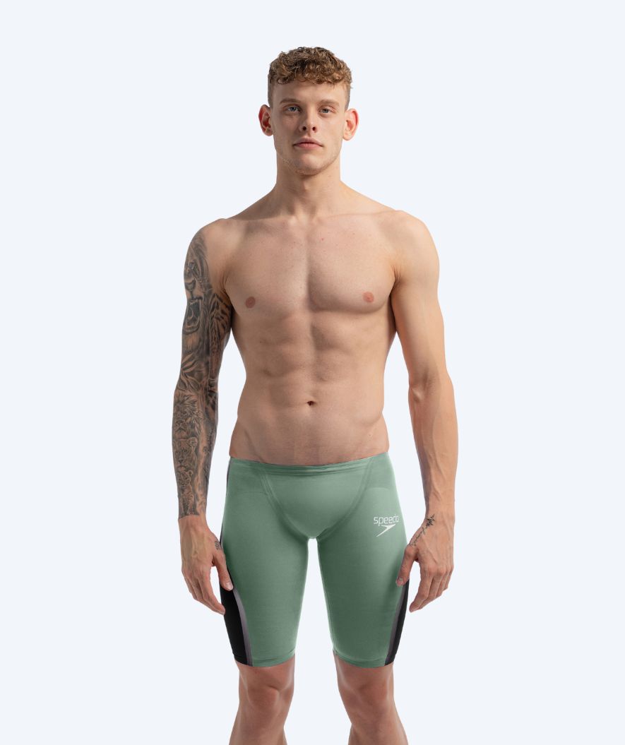 Speedo competition swim trunks for men - LZR Pure Intent 2.0 - Green/black