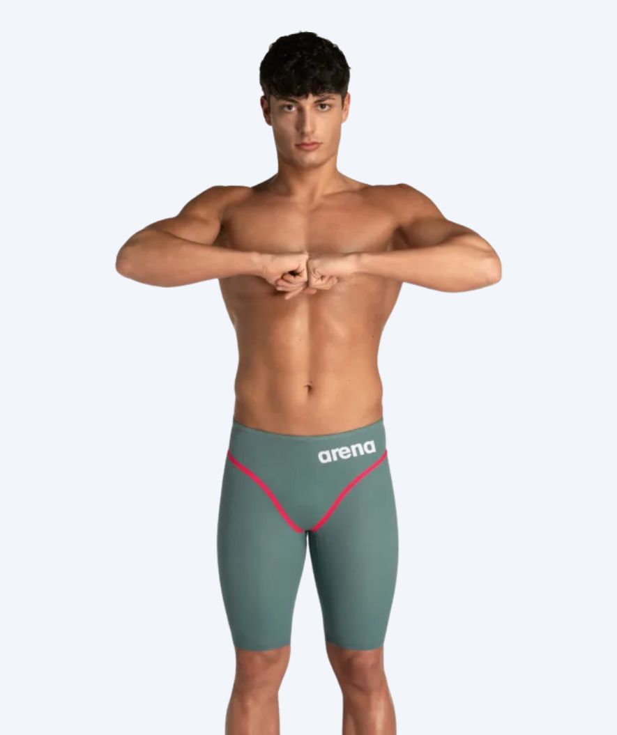 Arena competition swim trunks for men - Carbon Core FX - Green
