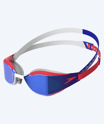 Speedo Elite swim goggles - Fastskin Hyper Elite Mirror - Red/blue