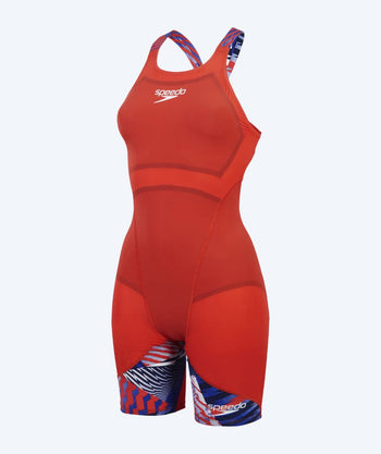 Speedo competition swimsuit for girls - LZR Ignite - Red/blue