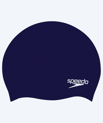 Speedo swimming cap for junior (6-16) - Plain - Dark blue