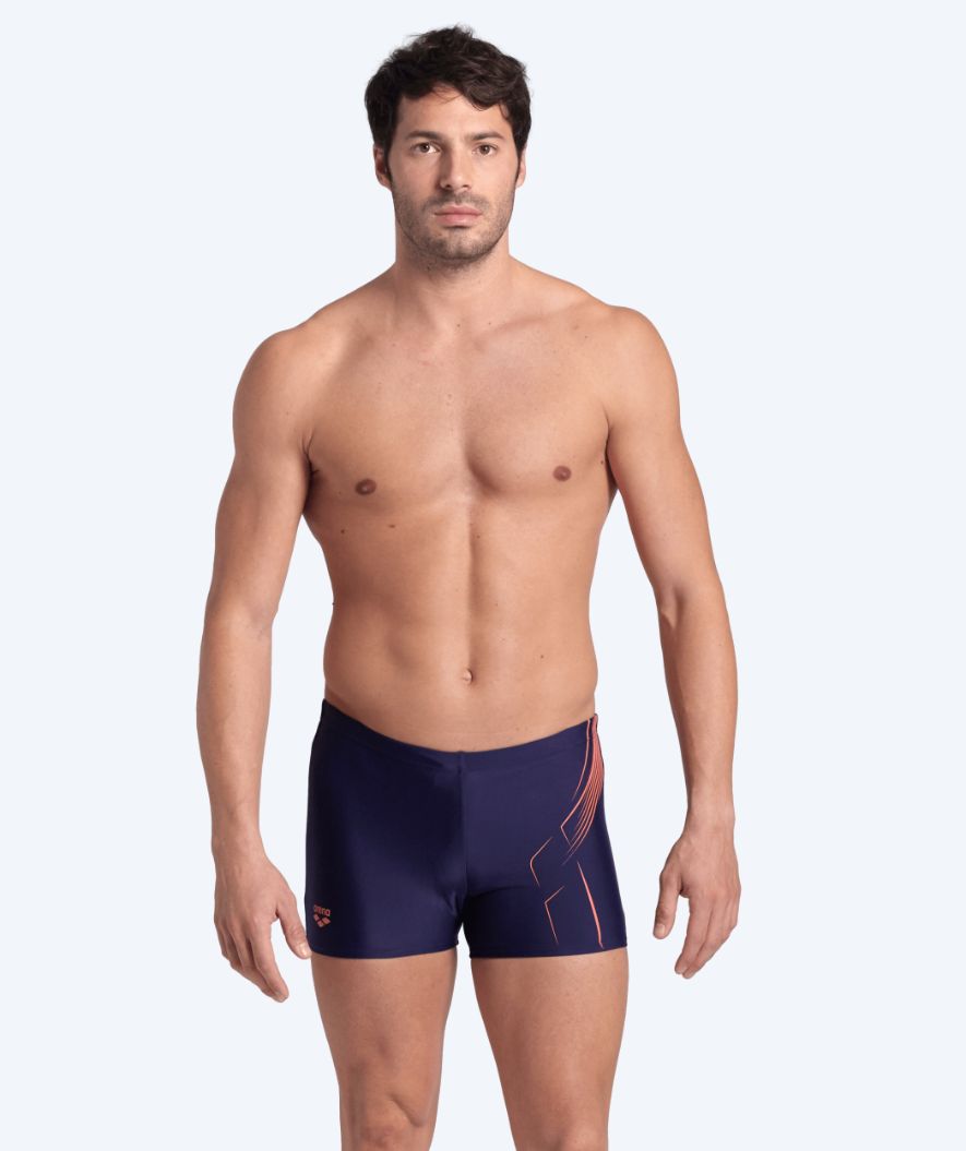 Arena trunks for men - Dive - Dark blue/orange