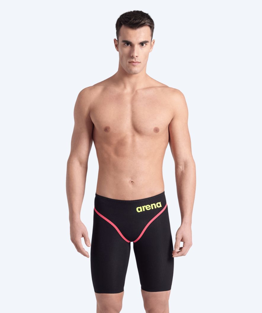 Arena competition swim trunks for men - Carbon Core FX - Black/red