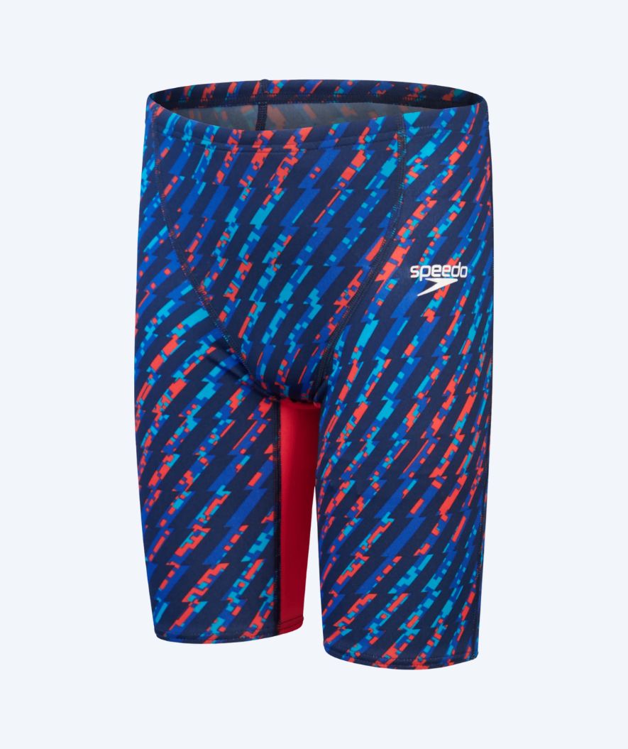 Speedo competition swim trunks for boys - Fastskin Endurance Max - Blue/red