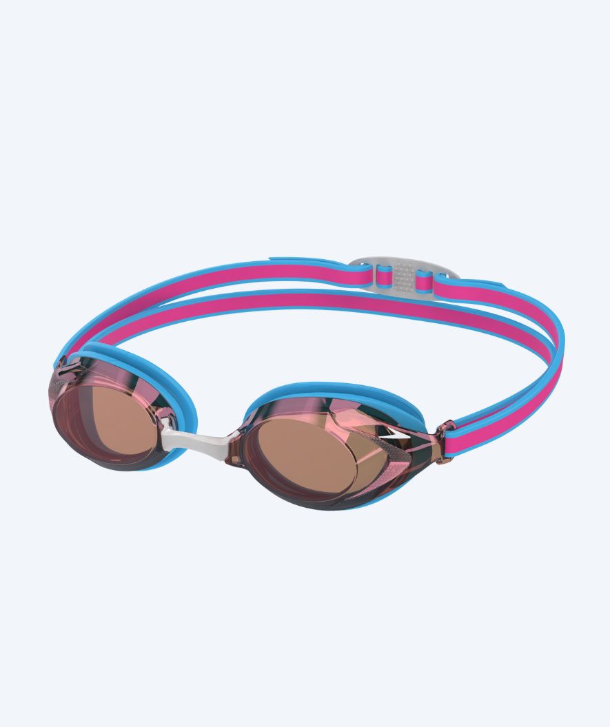 Speedo racing swimming goggles for kids (6-14) - Vanquisher 3.0 Mirrored - Light pink/bronze