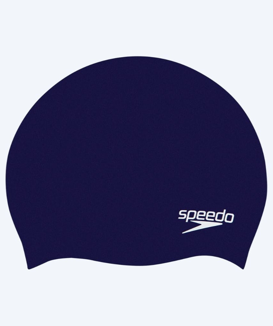 Speedo swim cap for junior (6-16) - Plain - Dark Blue