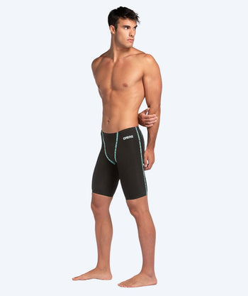 Arena competition swim trunks for men - Primo - Black/light blue
