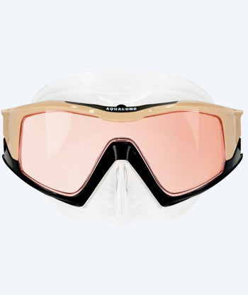 Aqualung diving mask for adults - Vita - Beige/black