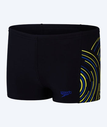 Speedo trunks for boys - Plastisol Placement - Black/blue/yellow