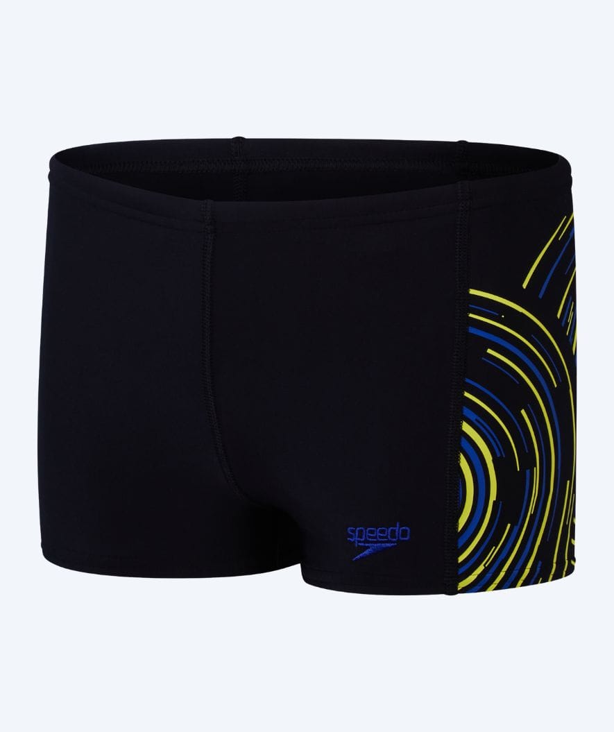 Speedo trunks for boys - Plastisol Placement - Black/blue/yellow
