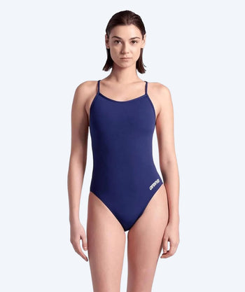 Arena swimsuit for women - Solid Lace Back - Dark blue