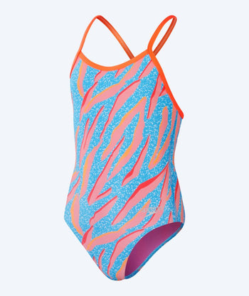 Speedo swimsuit for girls - Allover Digital V-Back - Blue/orange