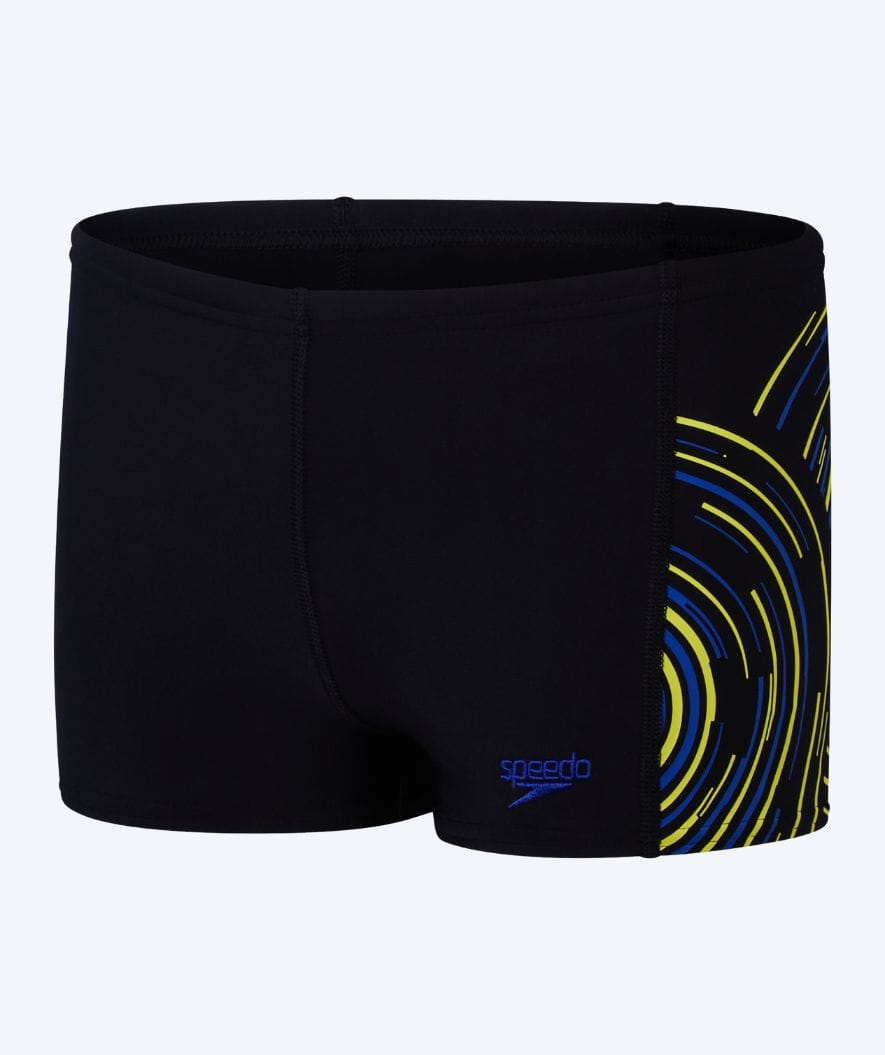 Speedo aquashorts for boys - Plastisol Placement - Black/blue/yellow