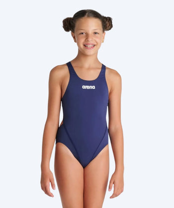 Arena swimsuit for girls - Team Swim Tech Solid - Dark blue