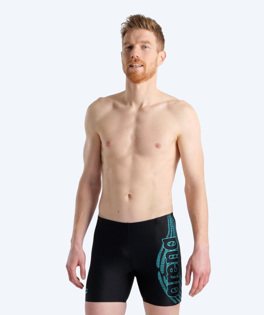 Arena long swim trunks for men - Graphic - Black