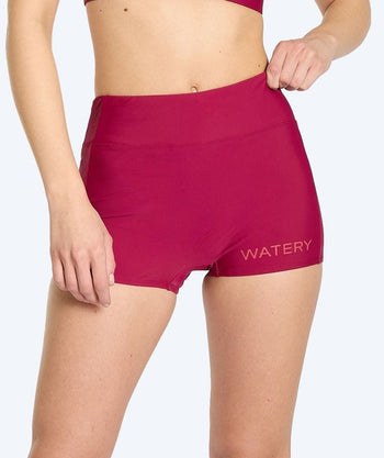 Watery bikini bottom for women - Remington - Dark red