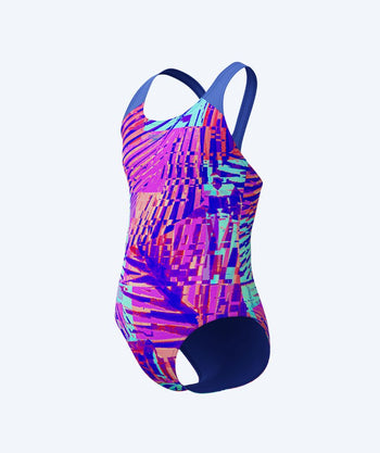 Speedo swimsuit for girls - Allover Digital Splashback - Purple/Blue