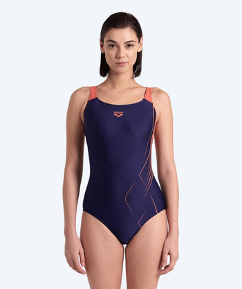 Arena swimsuit for women - Swim Pro Back - Dark blue/pink