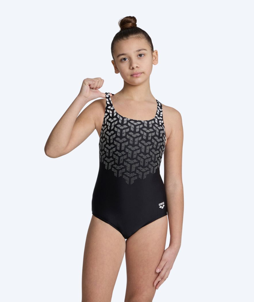 Arena swimsuit for girls - Kikko Pro V-Back - Black