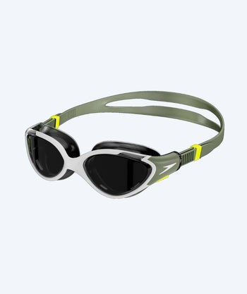 Speedo training swimming goggles for women - Biofuse 2.0 - Green/white (Smoke lens)