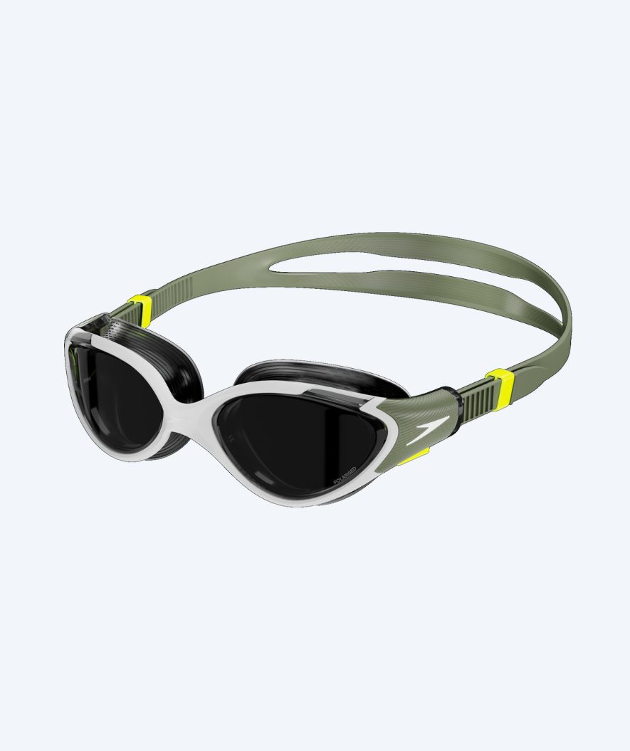 Speedo training swimming goggles for women - Biofuse 2.0 - Green/white (Smoke lens)
