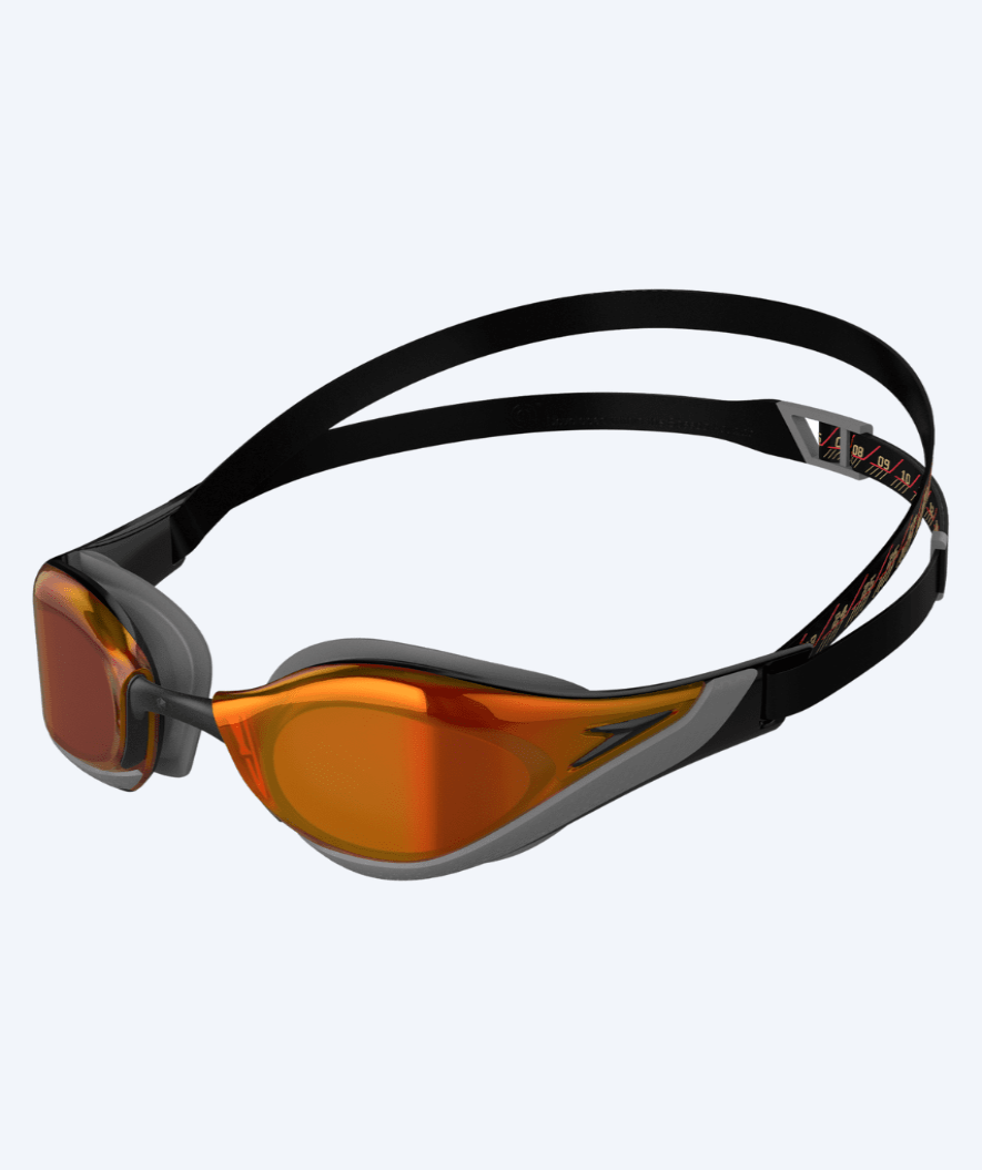 Speedo Elite swimming goggles - Fastskin Pure Focus Mirror - Black/red