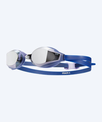 TYR swim goggles - Stealth X Mirrored - Dark Blue/silver