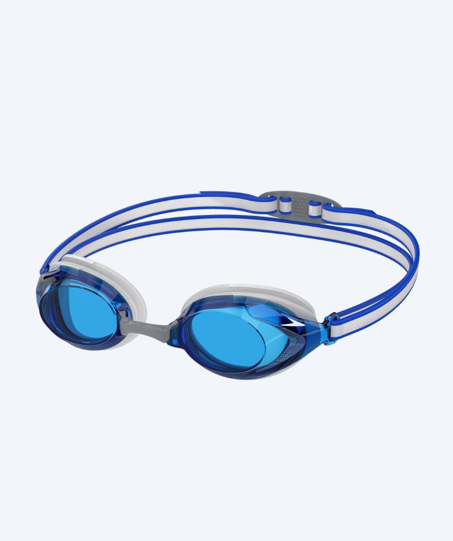 Speedo racing swimming goggles for kids (6-14) - Vanquisher 3.0 - Grey/blue