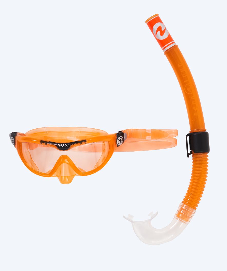 Aqualung snorkel set for kids (4-8) - Combo Mix - Orange/black