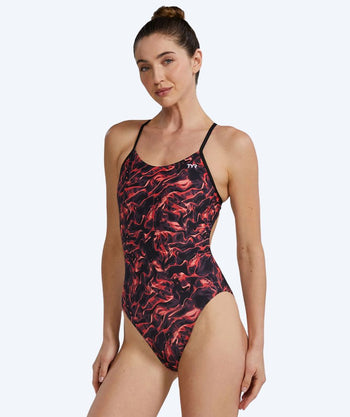 TYR swimsuit for women - Durafast Energia Cutoutfit - Red/black