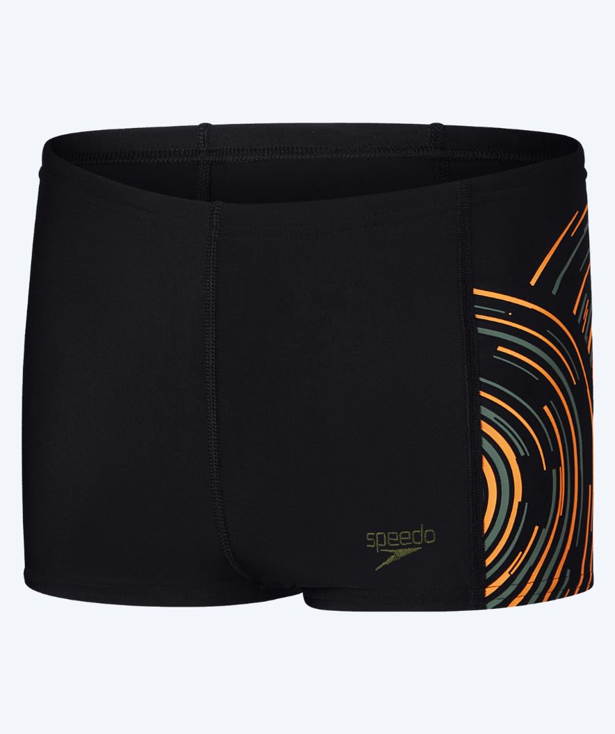 Speedo trunks for boys - Plastisol Placement - Black/yellow