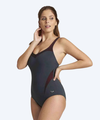Arena swimsuit for women - Isabel - Dark gray/black